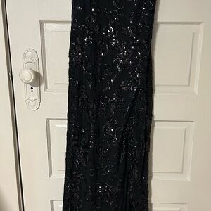 Black Sequin Gown for Cocktail